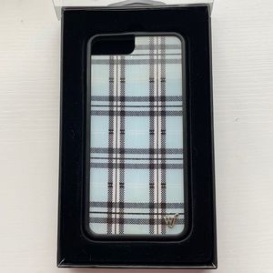 Blue plaid iphone case